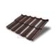 Металлочерепица модульная Квинта Uno 3D RR887 GreenСoat Pural-0,5