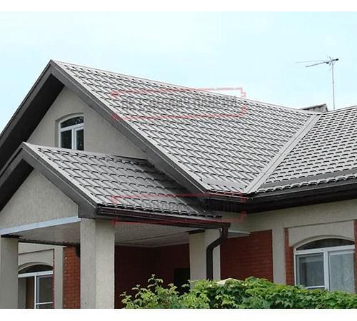 Металлочерепица Монкатта RAL7004 Satin-0,5 Металлочерепица Монкатта RAL7004 Satin-0,5