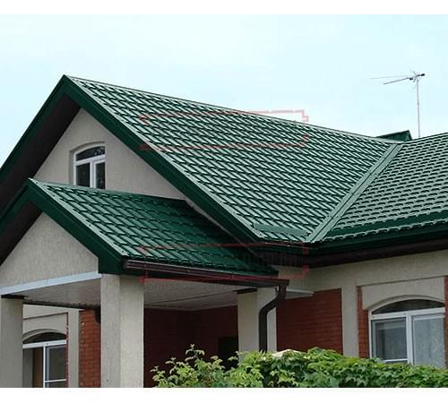 Металлочерепица Монкатта RAL6005 Satin-0,5 Металлочерепица Монкатта RAL6005 Satin-0,5