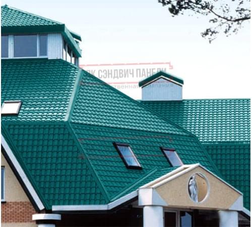 Металлочерепица Квадро профи RAL5021 Полиэстер-0,45 Металлочерепица Квадро профи RAL5021 Полиэстер-0,45