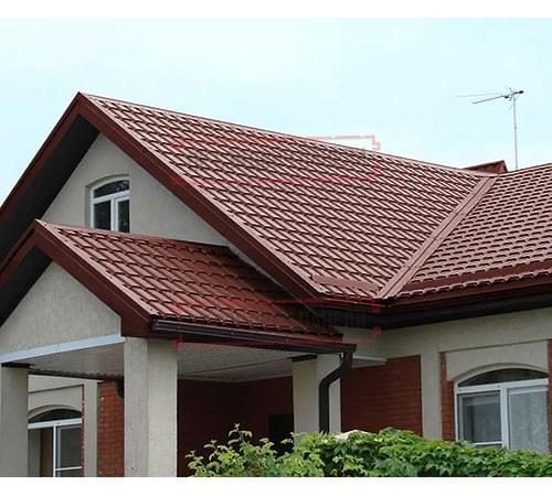 Металлочерепица Монкатта RAL3009 Velur-0,5 Металлочерепица Монкатта RAL3009 Velur-0,5