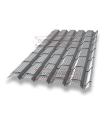 Металлочерепица Квадро профи RAL7004 Satin-0,5