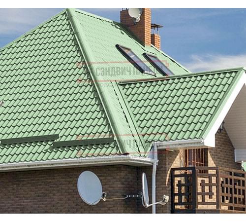 Металлочерепица Монтеррей RAL6019 Norman-0.5 Металлочерепица Монтеррей RAL6019 Norman-0.5