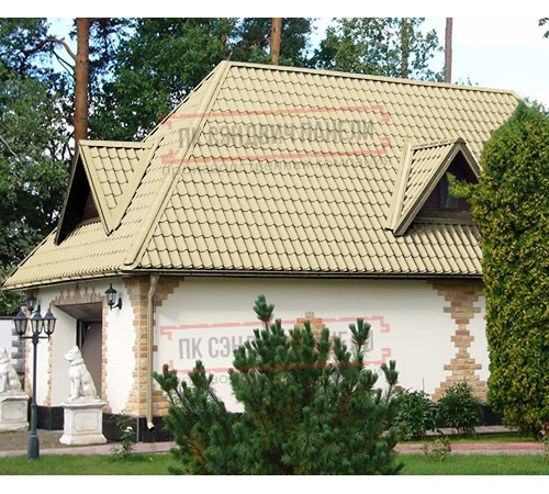 Металлочерепица Ламонтерра X RAL1014 Полиэстер-0.5 Металлочерепица Ламонтерра X RAL1014 Полиэстер-0.5