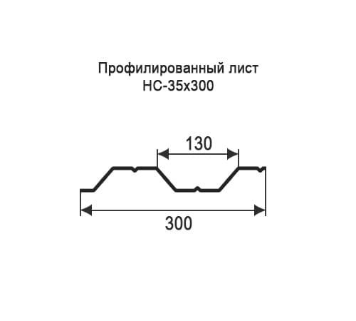 Профнастил НС35 оцинкованный с нестандартной шириной 0,3 м толщина 0,45 Профнастил НС35 оцинкованный с нестандартной шириной 0,3 м толщина 0,45