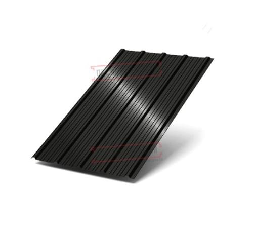 Профнастил ММ35-1000 PURMAN RAL9005-0.5 Профнастил ММ35-1000 PURMAN RAL9005-0.5