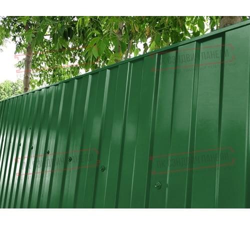 Профилированный лист МП10х1100 Полиэстер RAL6002-0.5 Профилированный лист МП10х1100 Полиэстер RAL6002-0.5