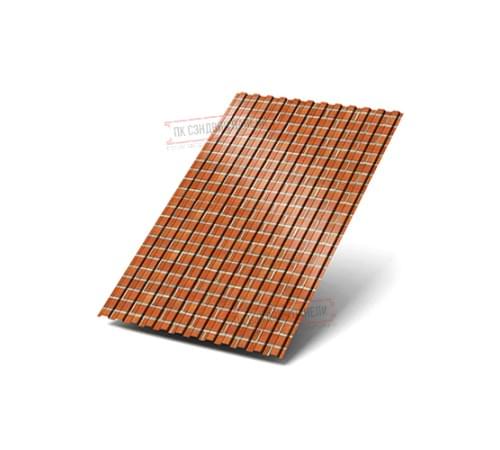 Профилированный лист МП10х1100 ECOSTEEL-Кирпич-0.5