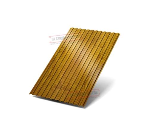 Профилированный лист МП10х1100 ECOSTEEL_T-ЗолотойДуб-0.5 Профилированный лист МП10х1100 ECOSTEEL_T-ЗолотойДуб-0.5