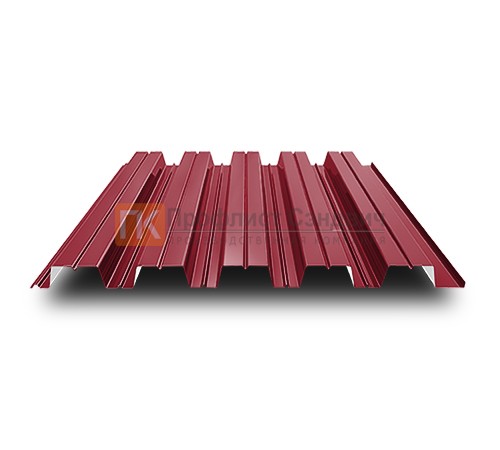 Профнастил НС44 0.5мм Colorcoat Prisma RAL3005 Профнастил НС44 0.5мм Colorcoat Prisma RAL3005