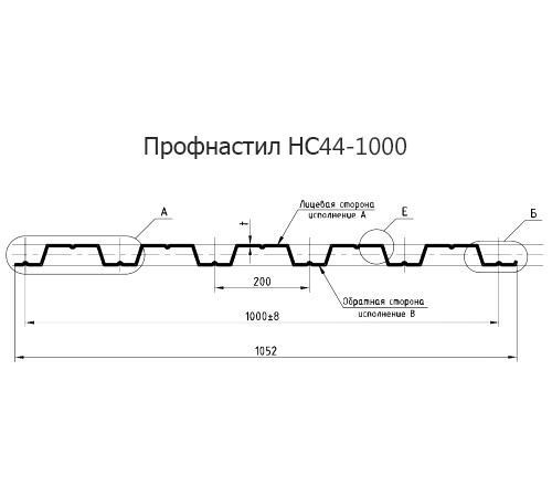 Профнастил НС44 0.5мм CLOUDY Anticato Профнастил НС44 0.5мм CLOUDY Anticato