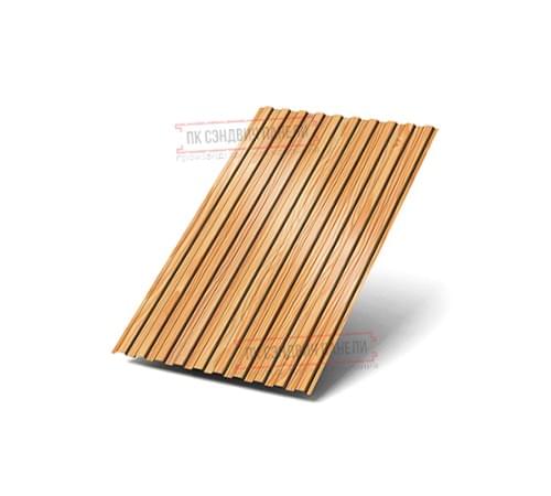 Профилированный лист С8х1150 ECOSTEEL-Лиственница-0.45.