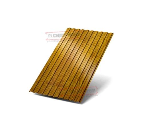 Профилированный лист С8х1150 ECOSTEEL_ТД-ЗолотойДуб-0.5 Профилированный лист С8х1150 ECOSTEEL_ТД-ЗолотойДуб-0.5