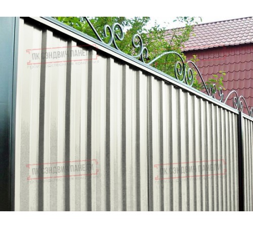 Профилированный лист С-15-1190-0.5 (с гранью) (Rooftop Glance) RAL 9003