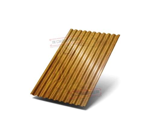 Профилированный лист C21х1000 ECOSTEEL_ТД-ЗолотойДуб-0.5 Профилированный лист C21х1000 ECOSTEEL_ТД-ЗолотойДуб-0.5