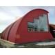 Сэндвич-панели арочные с пенополиуретаном, ширина 1000 мм, толщина 120 мм, 0.5/0.5, RAL3011