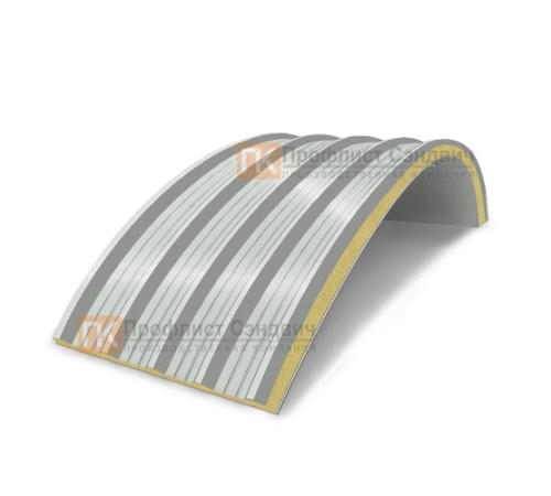 Сэндвич-панели арочные с пенополиизоциануратом, ширина 1200 мм, толщина 10 мм, 0.5/0.5, RAL7035 Сэндвич-панели арочные с пенополиизоциануратом, ширина 1200 мм, толщина 10 мм, 0.5/0.5, RAL7035