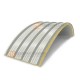 Сэндвич-панели арочные с пенополиизоциануратом, ширина 1000 мм, толщина 10 мм, 0.5/0.5, RAL9002
