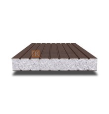 Сэндвич панели без замков с пенополистиролом, ширина 1200 мм, толщина 10 мм, 0.5/0.5, RAL8017
