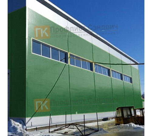 Сэндвич панели гладкие с пенополиизоциануратом, ширина 1200 мм, толщина 100 мм, 0.5/0.5, RAL6002 Сэндвич панели гладкие с пенополиизоциануратом, ширина 1200 мм, толщина 100 мм, 0.5/0.5, RAL6002
