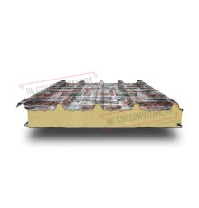 Сэндвич панели кровельные с пенополиизоциануратом, ширина 1200 мм, толщина 80 мм, 0.5/0.5, кварцевый сланец