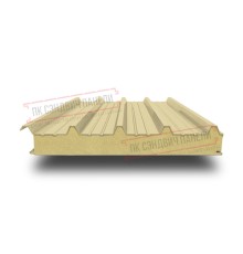 Сэндвич панели кровельные с пенополиизоциануратом, ширина 1200 мм, толщина 250 мм, 0.5/0.5, RAL1014