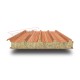 Сэндвич панели кровельные с минеральной ватой, ширина 1200 мм, толщина 140 мм, 0.5/0.5, золотой орех