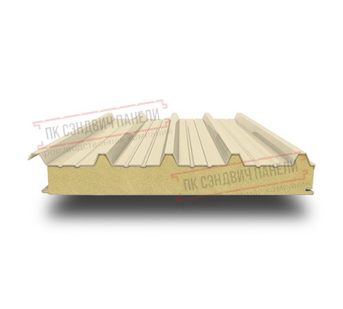 Сэндвич панели кровельные с пенополиизоциануратом, ширина 1200 мм, толщина 50 мм, 0.5/0.5, RAL1015 Сэндвич панели кровельные с пенополиизоциануратом, ширина 1200 мм, толщина 50 мм, 0.5/0.5, RAL1015