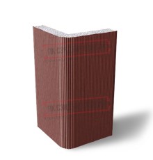 Угловая сэндвич-панель вертикальная из пенополистирола, 0.5/0.5, ширина 1200 мм, толщина 40 мм, RAL3009