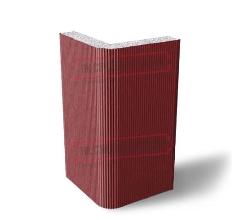 Угловая сэндвич-панель вертикальная из пенополистирола, 0.5/0.5, ширина 1000 мм, толщина 10 мм, RAL3011 Угловая сэндвич-панель вертикальная из пенополистирола, 0.5/0.5, ширина 1000 мм, толщина 10 мм, RAL3011