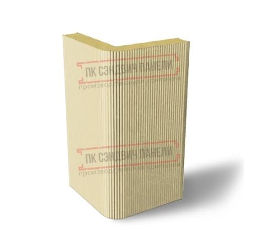 Угловая сэндвич-панель вертикальная из пенополиизоцианурата, 0.5/0.5, ширина 1200 мм, толщина 20 мм, RAL1014 Угловая сэндвич-панель вертикальная из пенополиизоцианурата, 0.5/0.5, ширина 1200 мм, толщина 20 мм, RAL1014