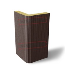 Угловая сэндвич-панель вертикальная из пенополиуретана, 0.5/0.5, ширина 1000 мм, толщина 10 мм, RAL8017 Угловая сэндвич-панель вертикальная из пенополиуретана, 0.5/0.5, ширина 1000 мм, толщина 10 мм, RAL8017