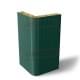 Угловая сэндвич-панель вертикальная из минеральной ваты, 0.5/0.5, ширина 1000 мм, толщина 10 мм, RAL6005