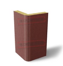 Угловая сэндвич-панель вертикальная из пенополиизоцианурата, 0.5/0.5, ширина 1200 мм, толщина 30 мм, RAL3009