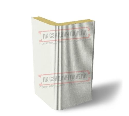 Угловая сэндвич-панель вертикальная из пенополиизоцианурата, 0.5/0.5, ширина 1200 мм, толщина 40 мм, RAL9003 Угловая сэндвич-панель вертикальная из пенополиизоцианурата, 0.5/0.5, ширина 1200 мм, толщина 40 мм, RAL9003