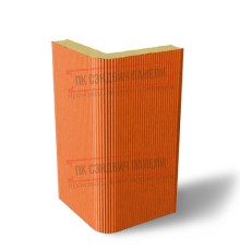 Угловая сэндвич-панель вертикальная из пенополиизоцианурата, 0.5/0.5, ширина 1200 мм, толщина 10 мм, RAL2004