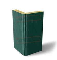 Угловая сэндвич-панель вертикальная из пенополиуретана, 0.5/0.5, ширина 1000 мм, толщина 10 мм, RAL6005 Угловая сэндвич-панель вертикальная из пенополиуретана, 0.5/0.5, ширина 1000 мм, толщина 10 мм, RAL6005