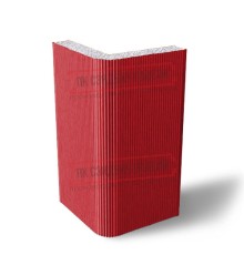Угловая сэндвич-панель вертикальная из пенополистирола, 0.5/0.5, ширина 1200 мм, толщина 80 мм, RAL3020