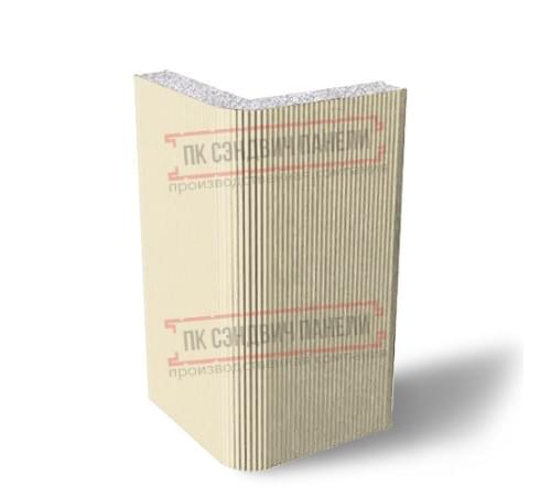 Угловая сэндвич-панель вертикальная из пенополистирола, 0.5/0.5, ширина 1200 мм, толщина 200 мм, RAL1015 Угловая сэндвич-панель вертикальная из пенополистирола, 0.5/0.5, ширина 1200 мм, толщина 200 мм, RAL1015