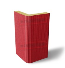 Угловая сэндвич-панель вертикальная из пенополиизоцианурата, 0.5/0.5, ширина 1200 мм, толщина 220 мм, RAL3020