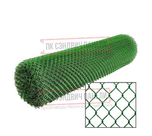 Сетка рабица ППК RAL, 2,0x10 м, ячейка 55x55x2,5. Сетка рабица ППК RAL, 2,0x10 м, ячейка 55x55x2,5.