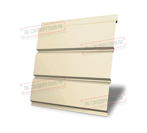Софит металлический без перфорации 0,5 Satin с пленкой RAL 1015 светлая слоновая кость