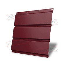 Софит металлический без перфорации 0,5 Satin с пленкой RAL 3005 красное вино