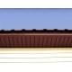 Софит металлический без перфорации 0,5 Satin с пленкой RAL 3009 оксидно-красный