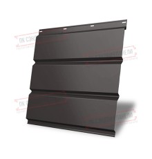 Софит металлический без перфорации 0,5 Satin с пленкой RR 32 темно-коричневый