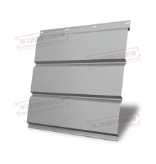Софит металлический без перфорации 0,5 Satin с пленкой RAL 9006 бело-алюминиевый