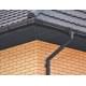 Софит металлический центральная перфорация 0,5 Quarzit lite с пленкой RAL 7024 мокрый асфальт