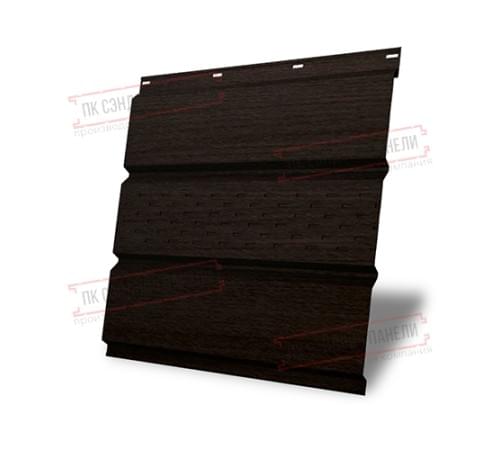 Софит металлический центральная перфорация 0,45 Print Elite с пленкой Coffee Wood Софит металлический центральная перфорация 0,45 Print Elite с пленкой Coffee Wood