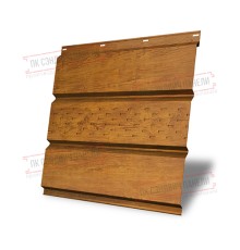 Софит металлический центральная перфорация 0,4 Print Premium с пленкой Golden Wood