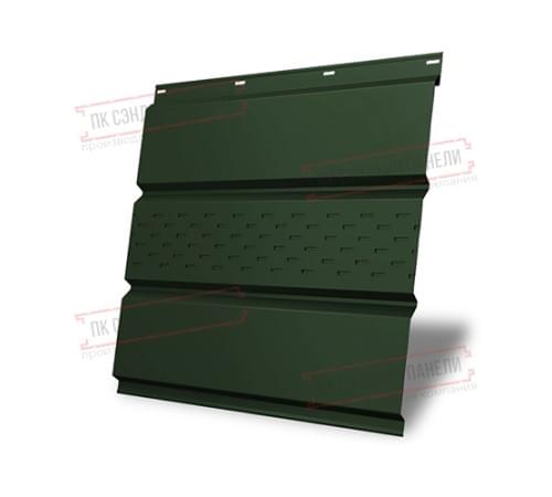 Софит металлический центральная перфорация 0,5 GreenCoat Pural BT с пленкой RR 11 темно-зеленый (RAL 6020 хромовая зелень) Софит металлический центральная перфорация 0,5 GreenCoat Pural BT с пленкой RR 11 темно-зеленый (RAL 6020 хромовая зелень)
